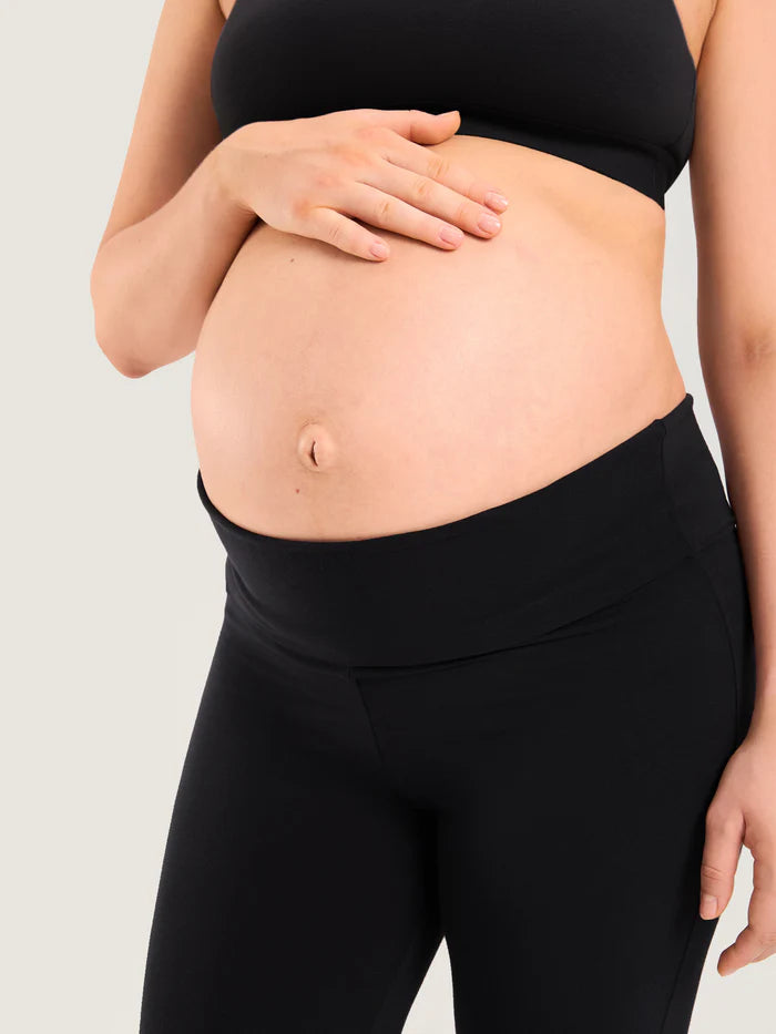Cotton Foldover Maternity Flare Pants 30.5"